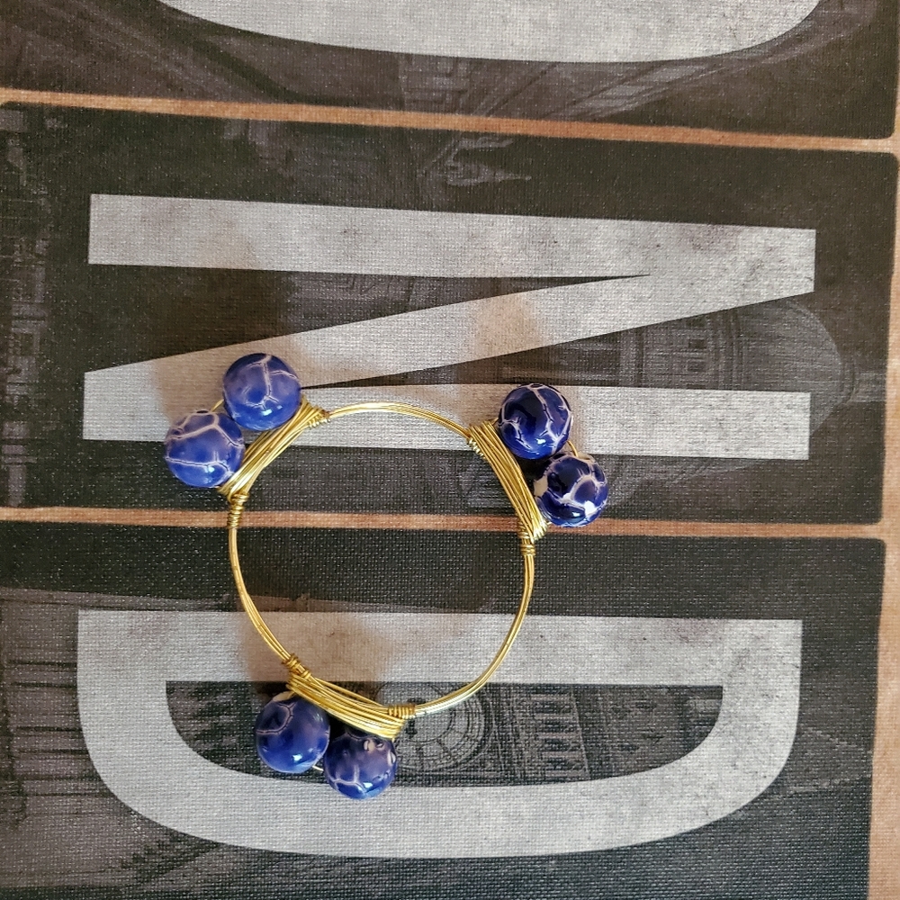 Blue Bead Bracelet